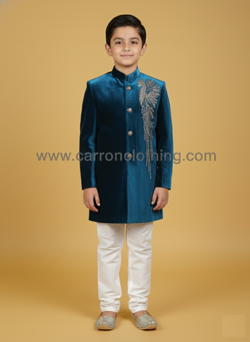 Teal Blue Colour Indo Western(BE-BINW_2064)