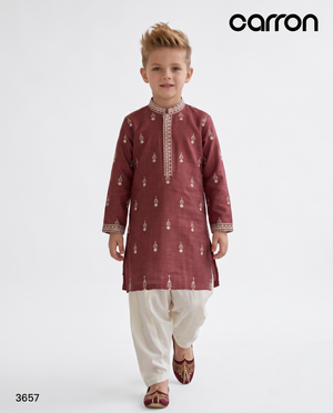 Deep Maroon Colour Kurta Set(BE-BKUS_3657)