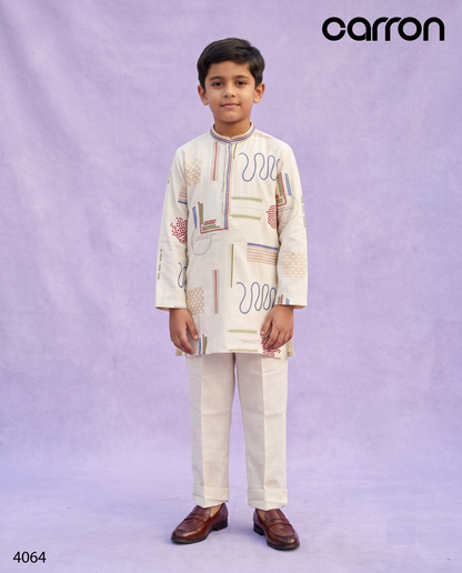 Cream Colour Kurta Set(BE-BKUS_4064)