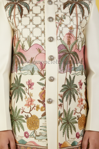 Cream Colour Indo Western(BE-BINW_4644)