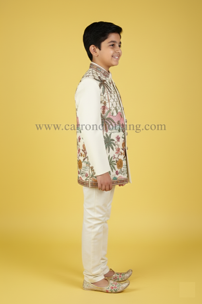 Cream Colour Indo Western(BE-BINW_4644)