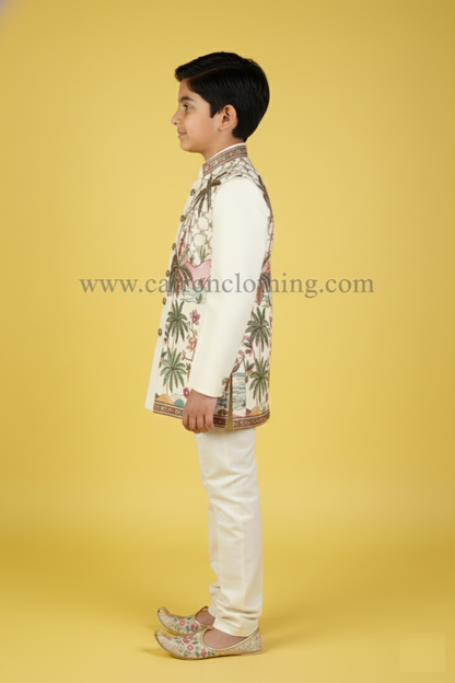 Cream Colour Indo Western(BE-BINW_4644)