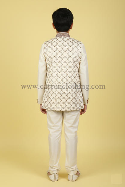 Cream Colour Indo Western(BE-BINW_4644)