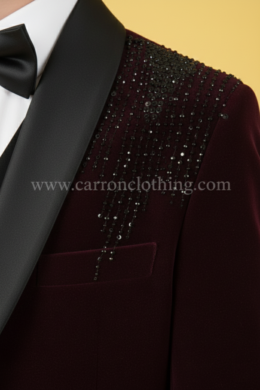 Wine Colour Coat Suit(BE-BCSU_480)