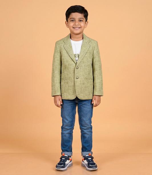 Olive Green Colour Blazer(BE-BBLZ_60219)