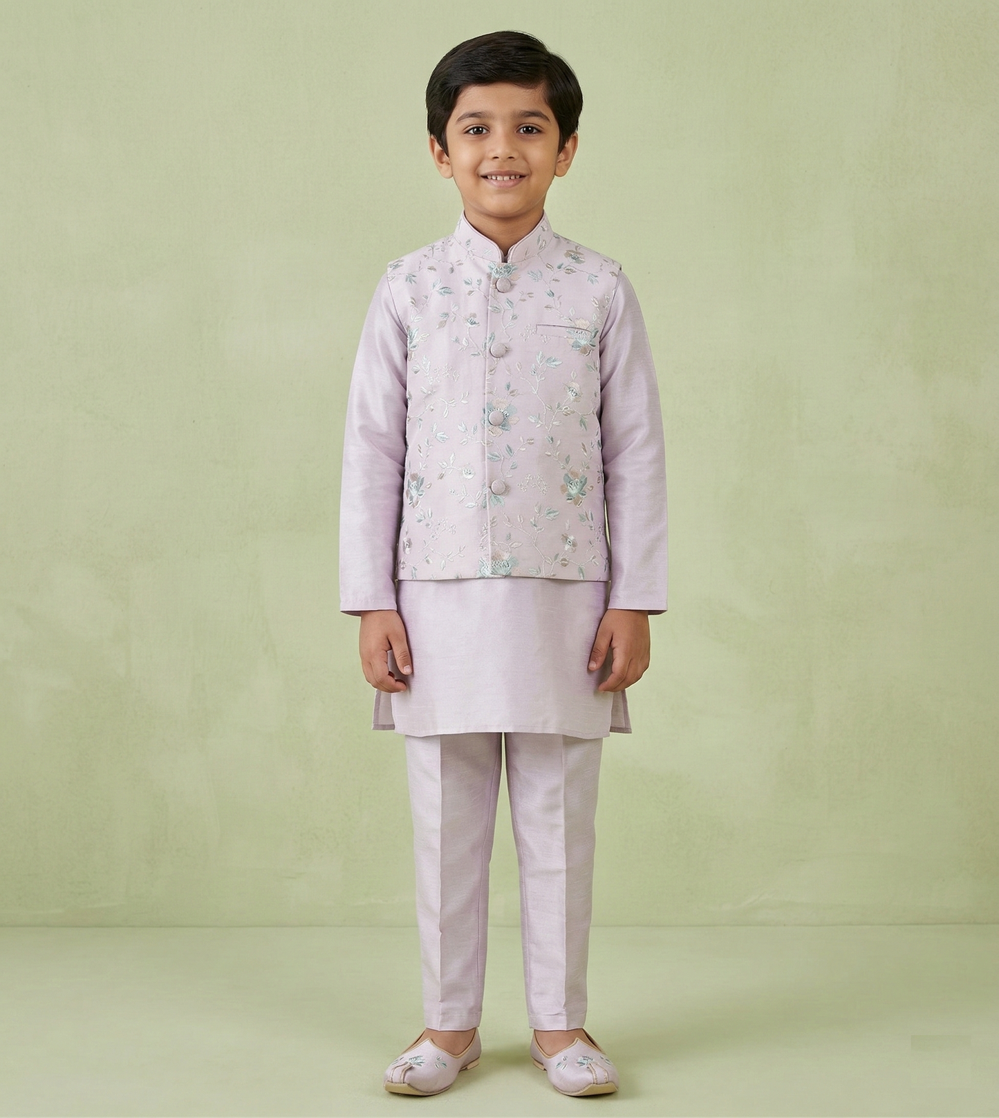 Lilac Colour Jacket Kurta Set(BE-BBUS_16295)