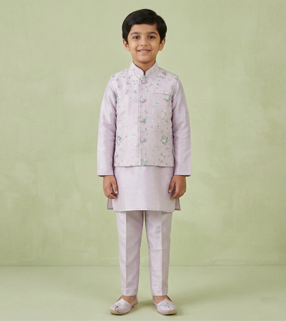 Lilac Colour Jacket Kurta Set(BE-BBUS_16295)