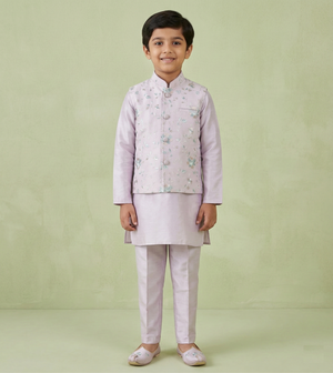 Lilac Colour Jacket Kurta Set(BE-BBUS_16295)