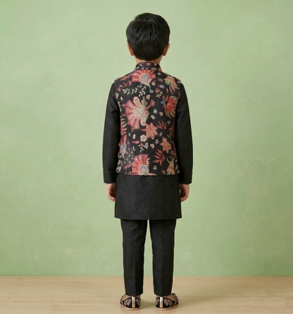 Black Colour Jacket Kurta Set(BE-BBUS_3332)