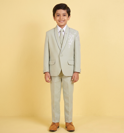 Sage Green Colour Coat Suit(BE-BCSU_2418)
