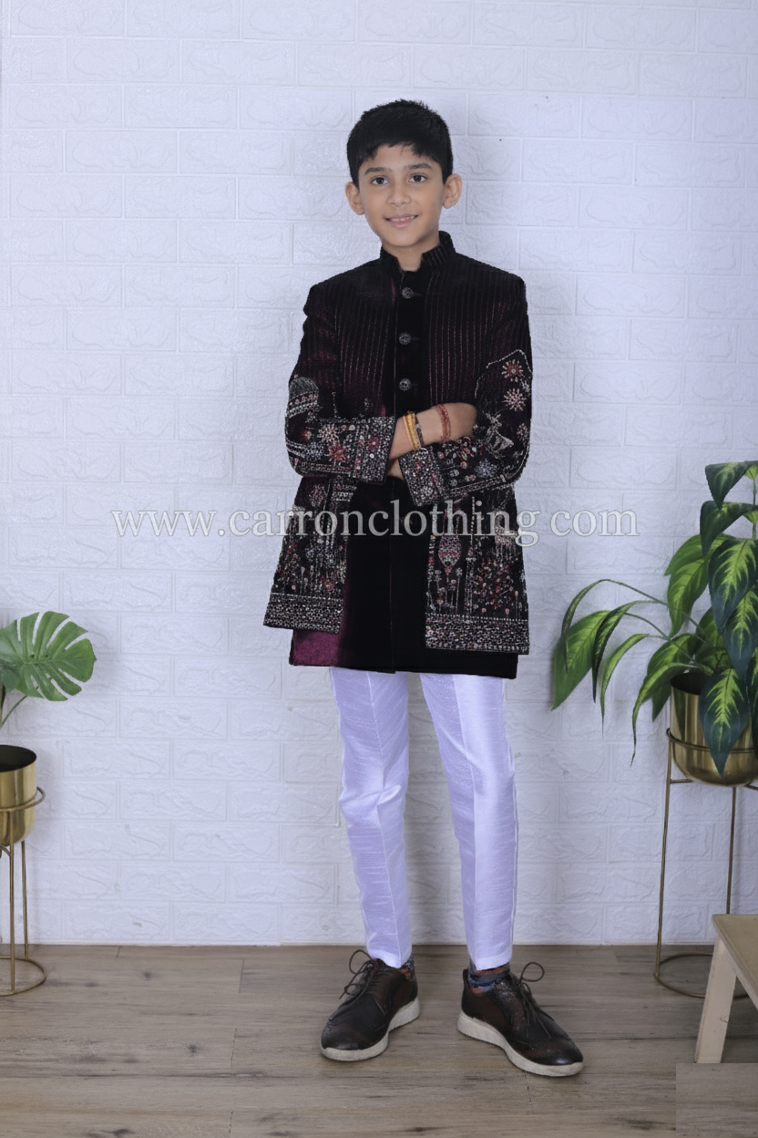 Wine Colour Indowestern(BE-BINW_2021)