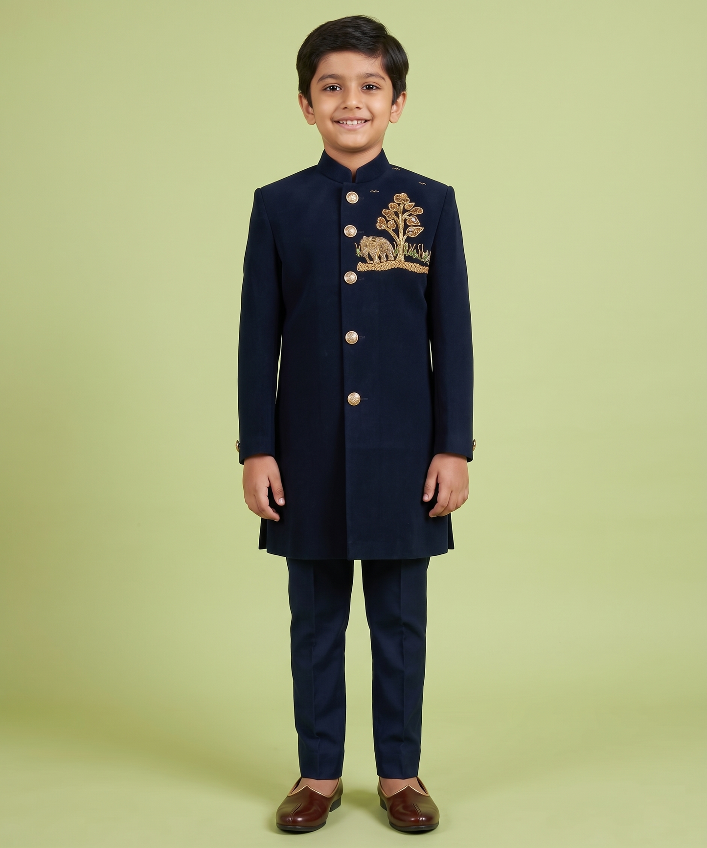 Navy Blue Colour Indo Western(BE-BINW_2136)