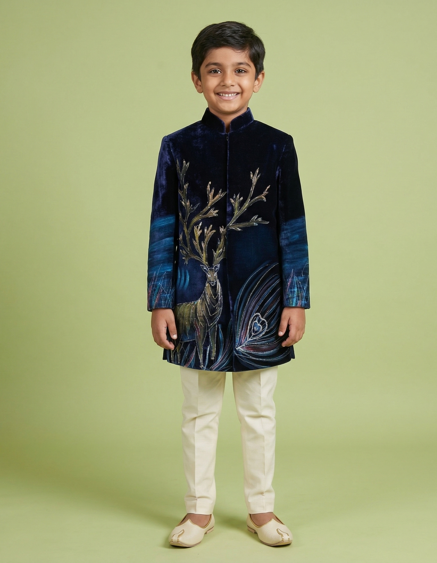 Midnight Blue  Colour Indo Western(BE-BINW_9680)