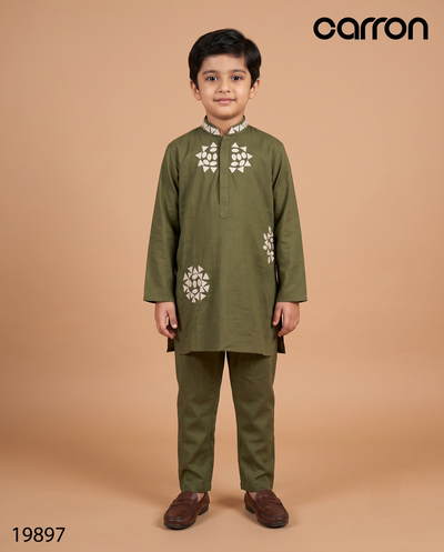 Olive Green Colour Kurta Set(BE-BKUS_19897)