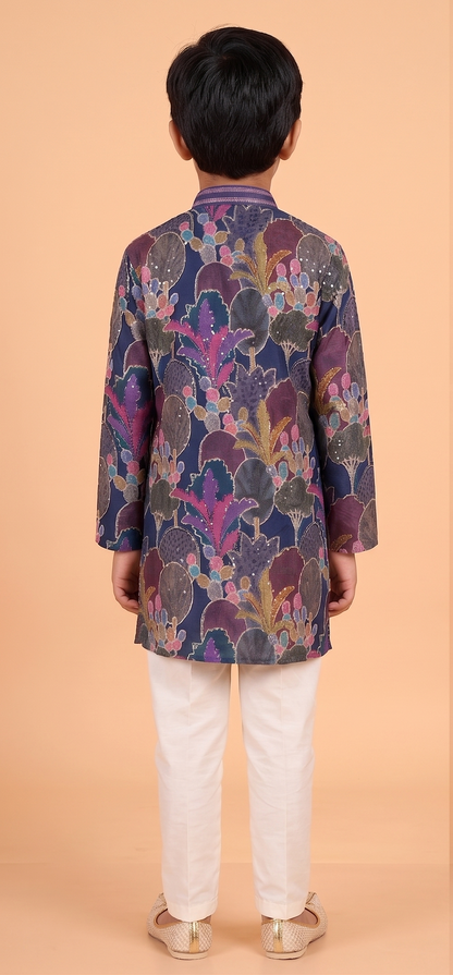 Navy Blue Colour Kurta Set(BE-BKUS_4992)