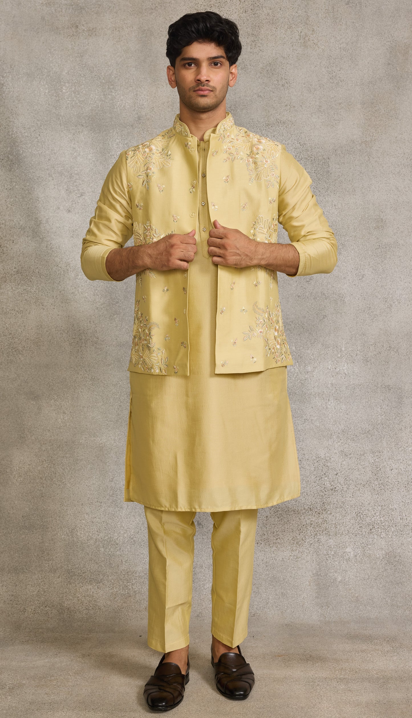 Beige Colour Bundi Set(ME-MBUS_JKS 7053)