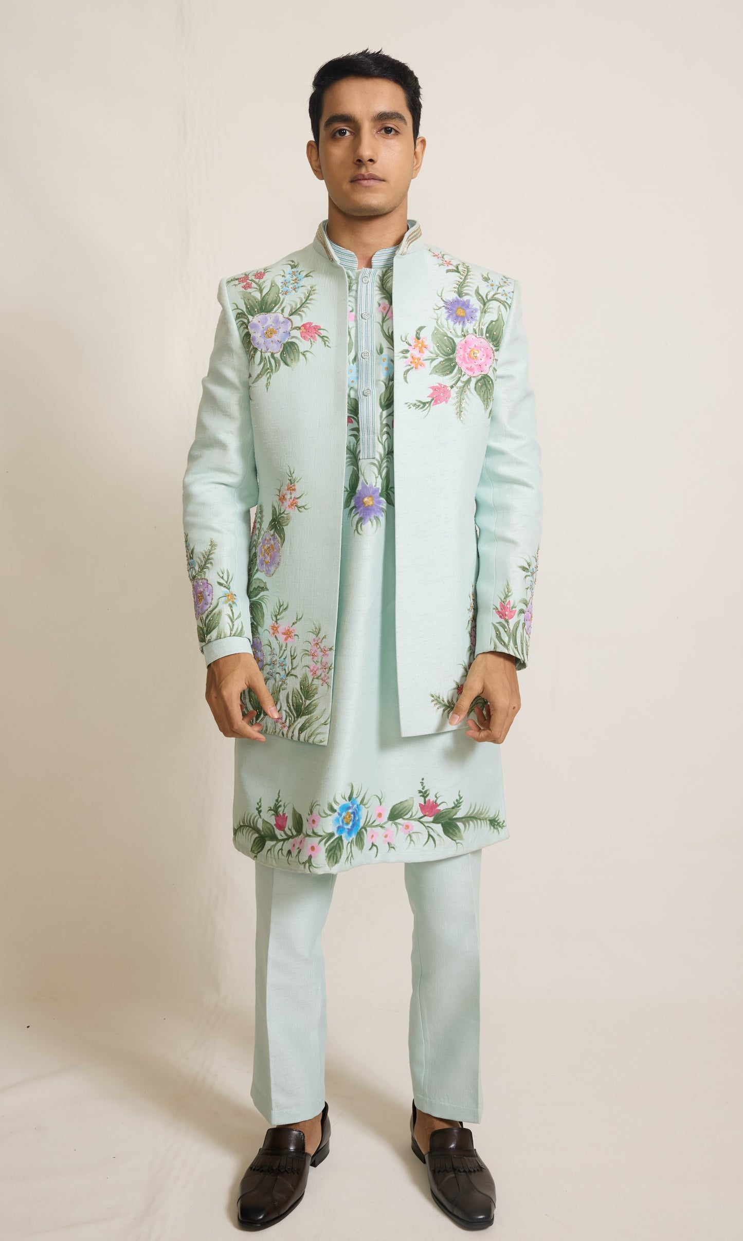 Light Blue Colour Indo western(ME-MINW_IW 541)