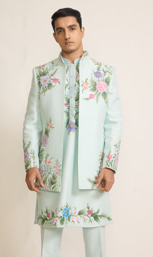 Light Blue Colour Indo western(ME-MINW_IW 541)