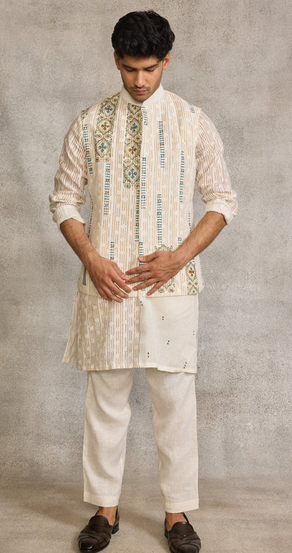 Cream Colour Bundi Set (ME-MBUS_JK  1888)