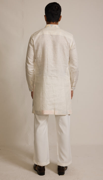 Cream Colour Kurta Set With Stole (ME-MKUS_T 2659)