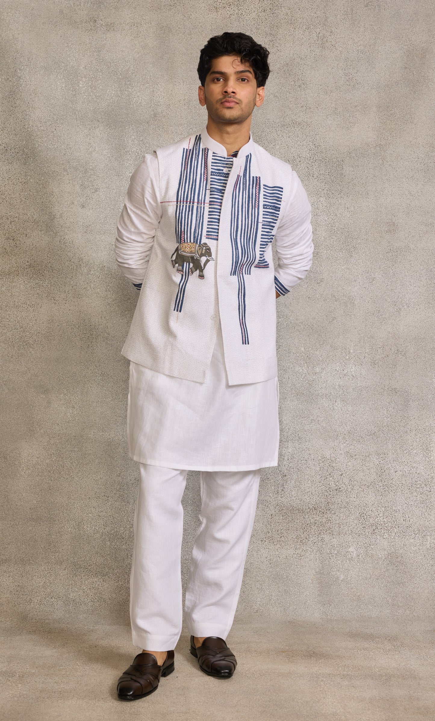 Cream Colour Bundi Set(ME-MBUS_JK 1772)