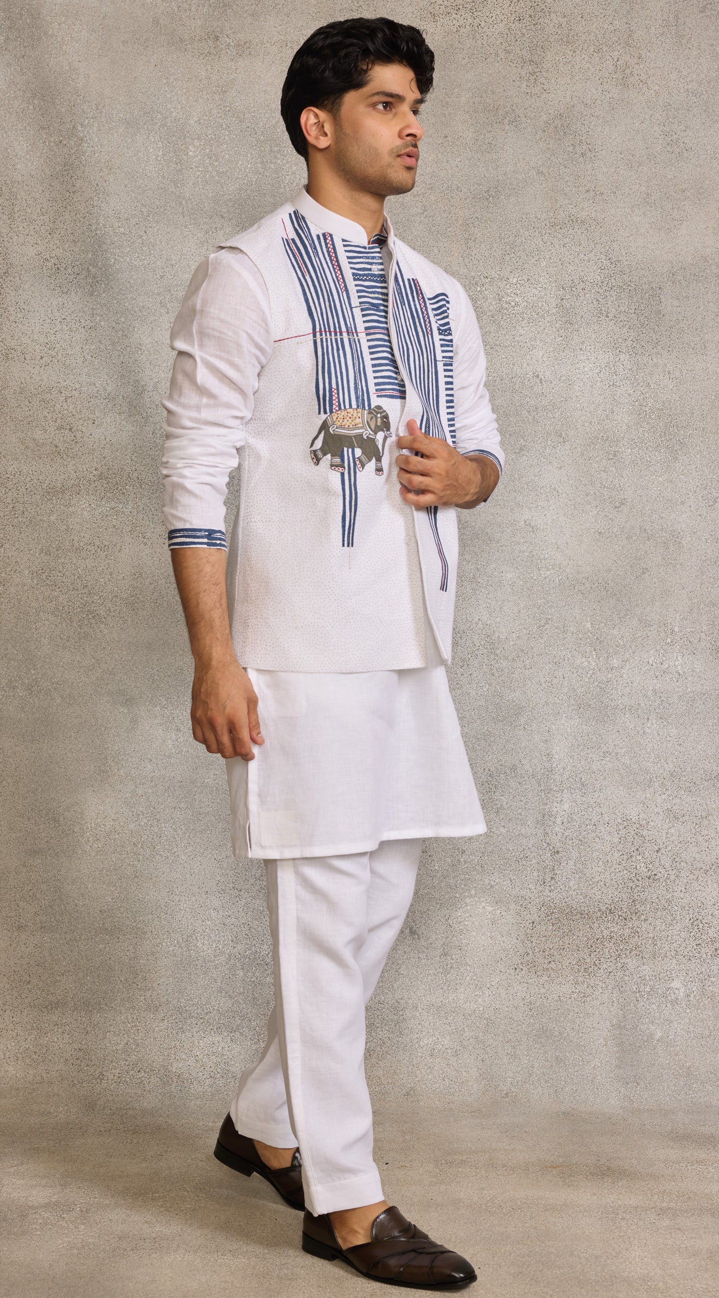 Cream Colour Bundi Set(ME-MBUS_JK 1772)