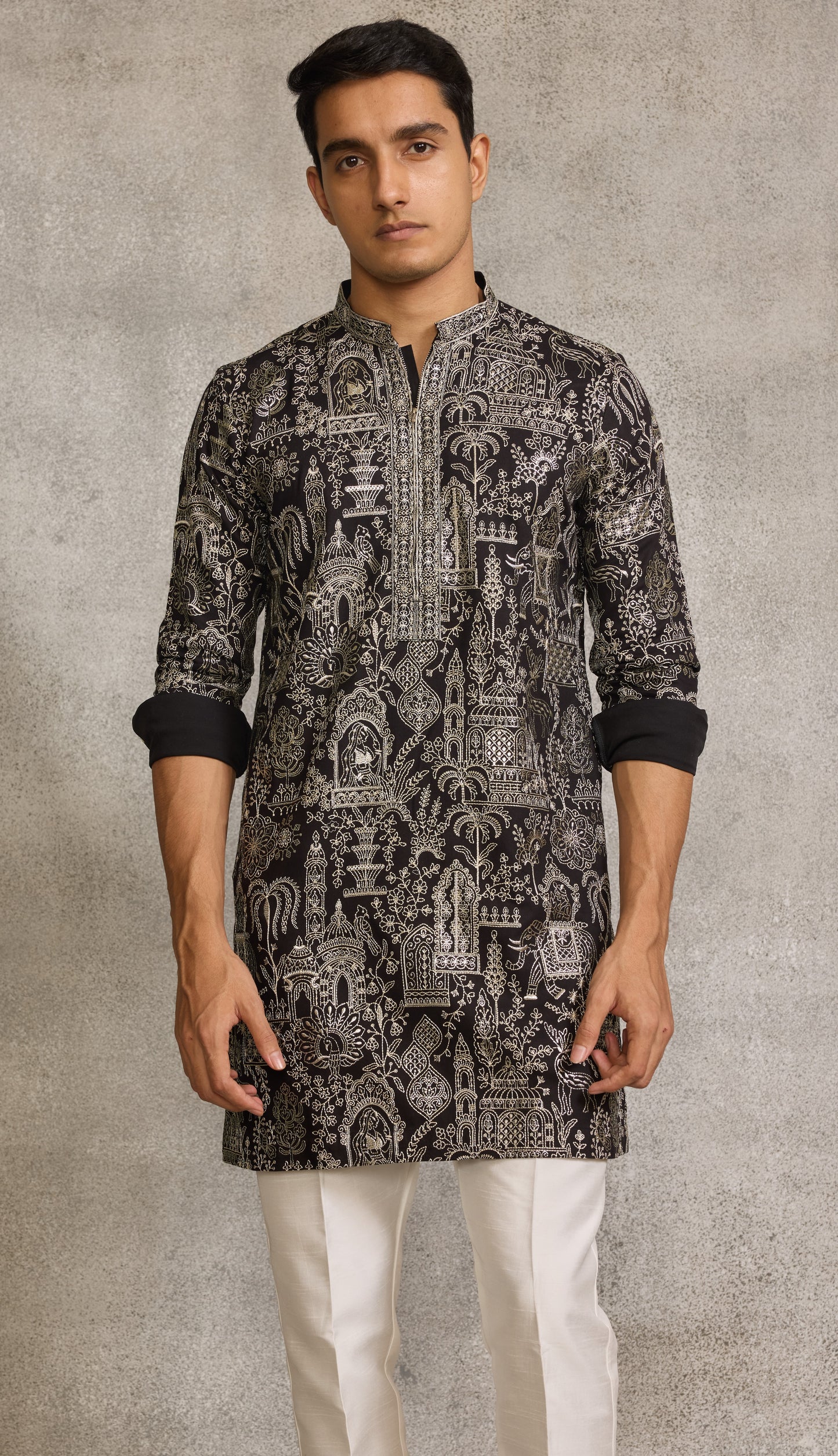 Black Colour Kurta Set With Stole (ME-MKUS_T 2597 E)