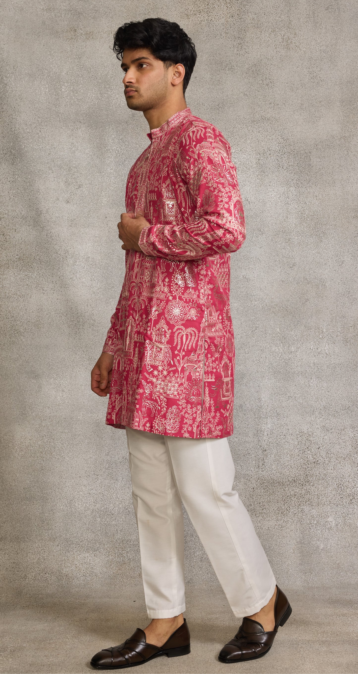 Rani Colour Kurta Set With Stole (ME-MKUS_T 2597 D)