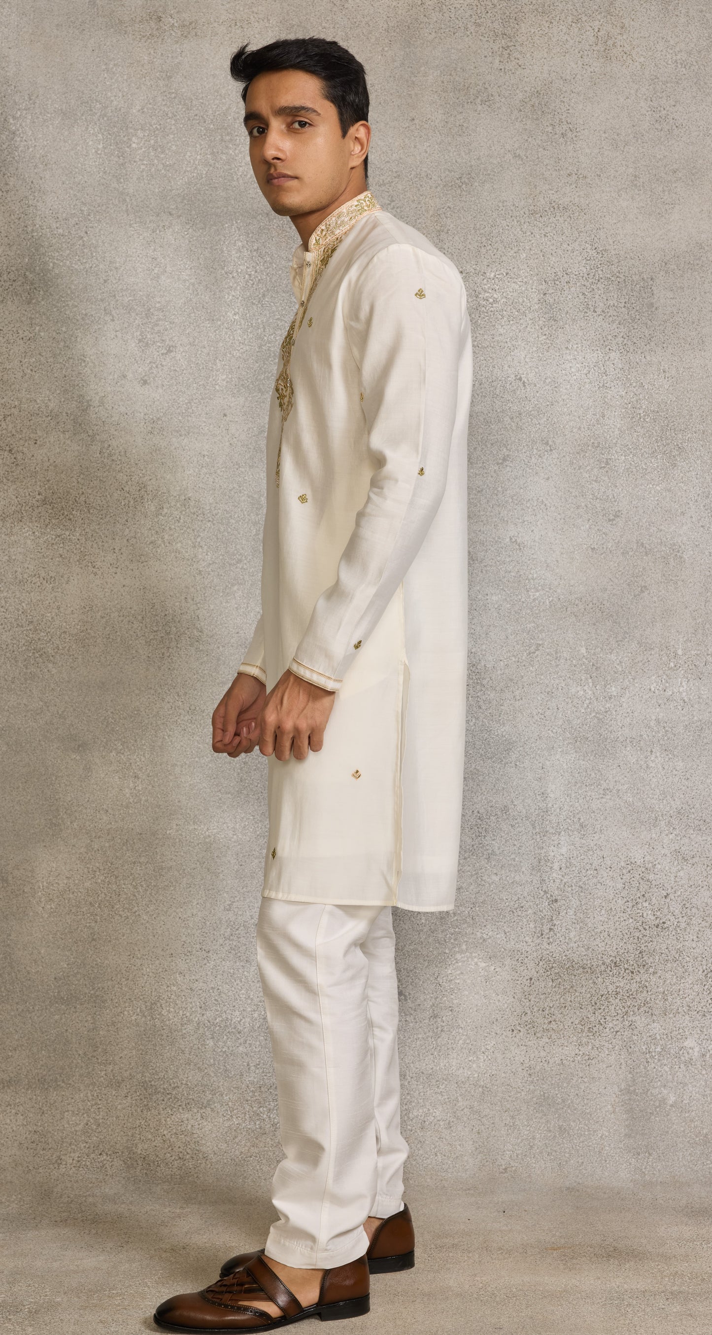 Cream Colour Kurta Set(ME-MKUS_SSK 37)