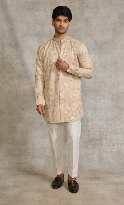 Beige Colour Kurta Set(ME-MKUS_1777)