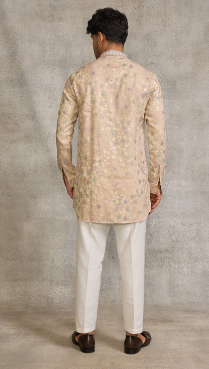 Beige Colour Kurta Set(ME-MKUS_1777)