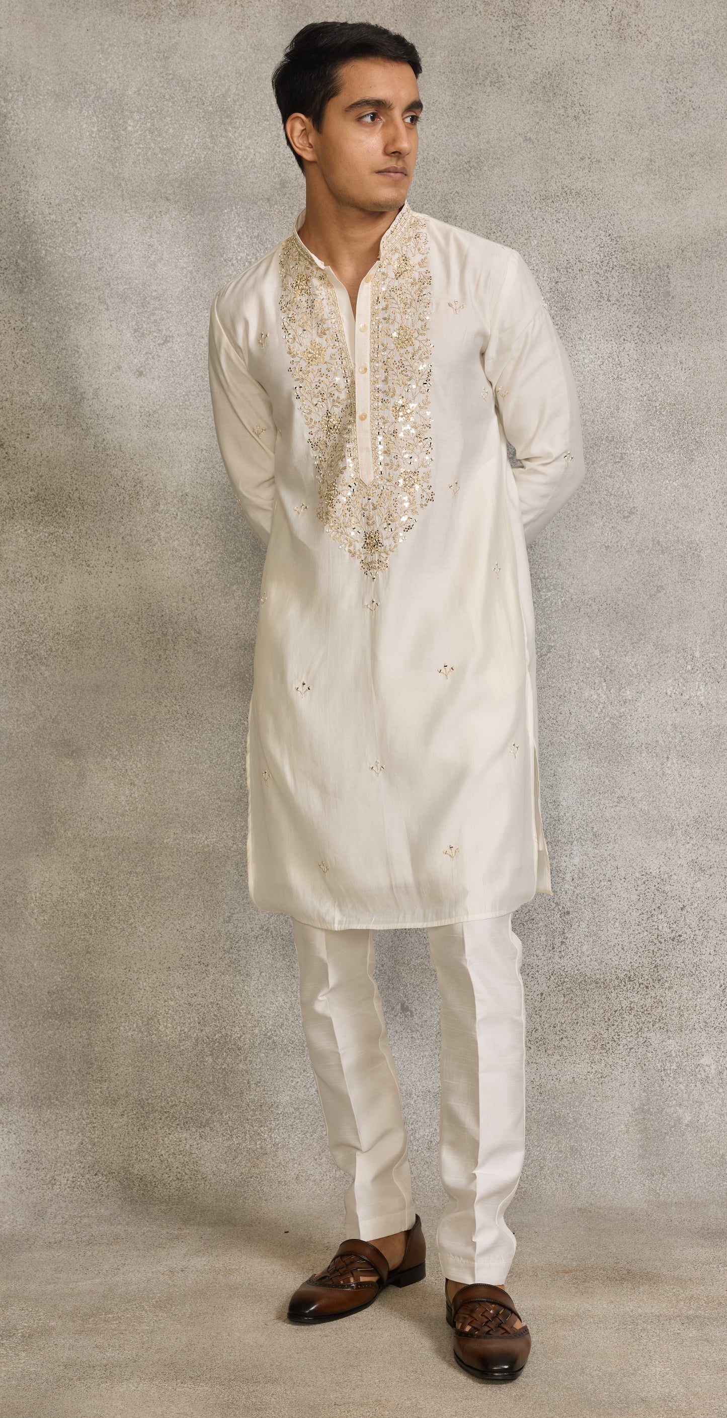 Cream Colour Kurta Set (ME-MKUS_SSK 36)