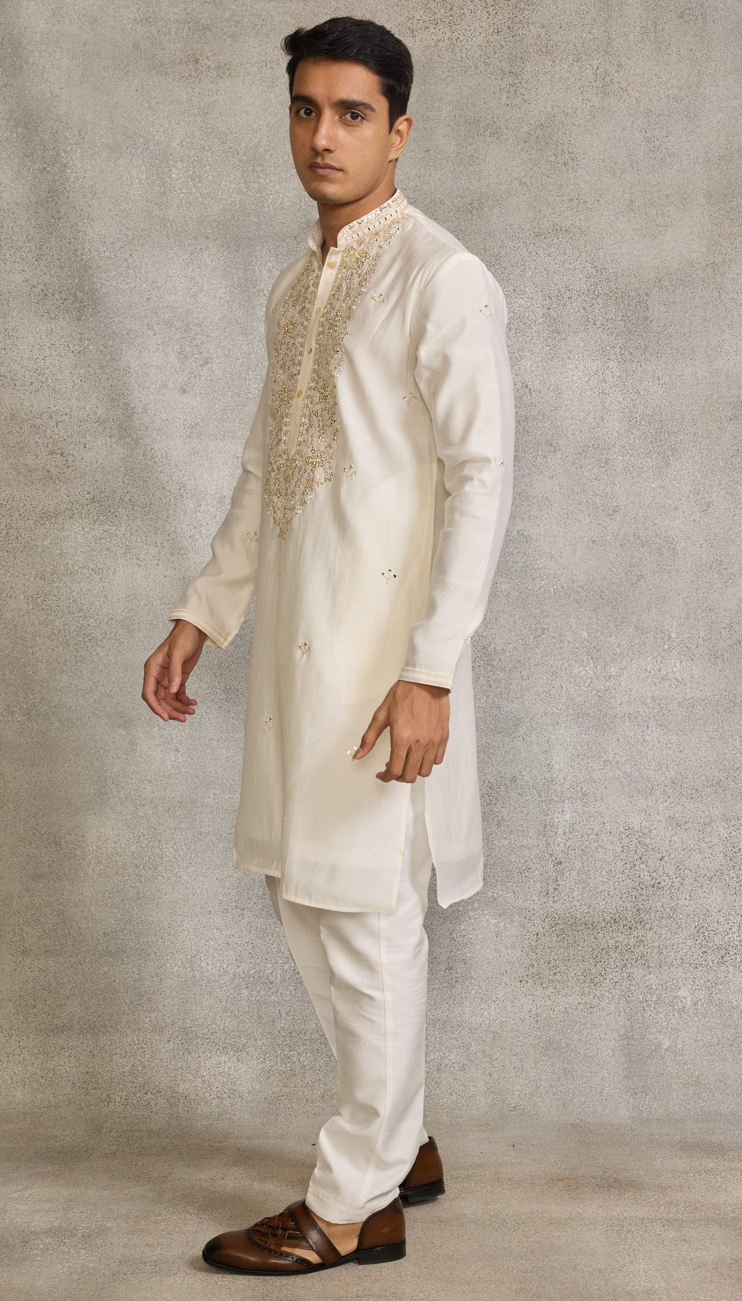 Cream Colour Kurta Set (ME-MKUS_SSK 36)