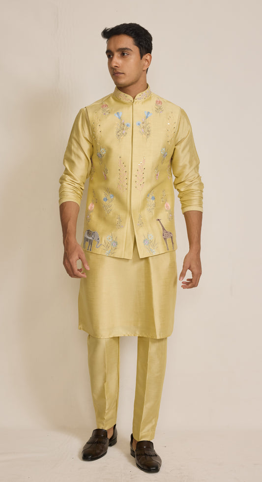 Yellow Colour Bundi Set(ME MBUS_JKS 6790)