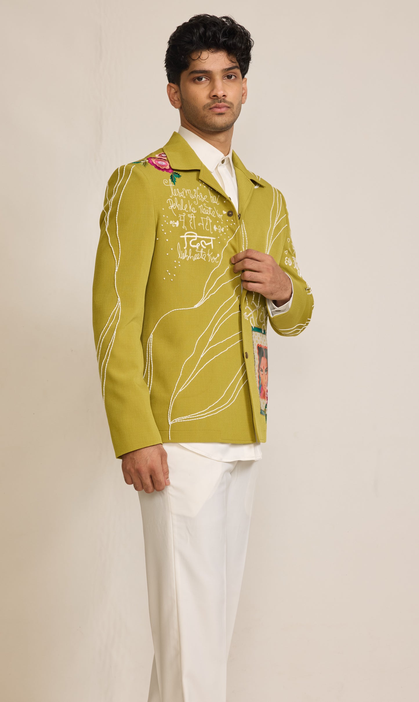 Neon Green Colour Bomber Jacket Set (ME-MINW_TERE NAINA)