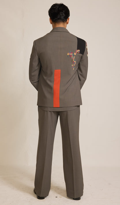 Grey Colour Bomber Jacket Set (ME-MINW_SAMAY)