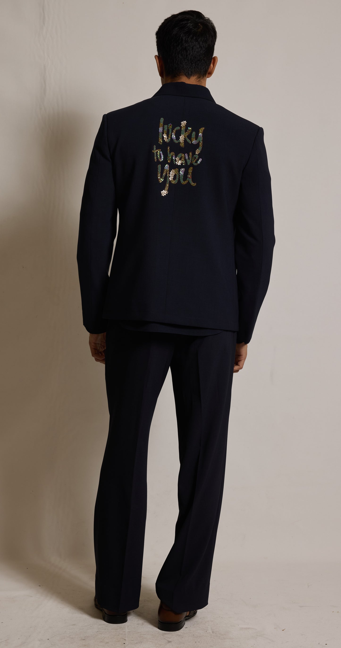 Blue Colour Bomber Jacket Set (ME-MINW_LUCKY)