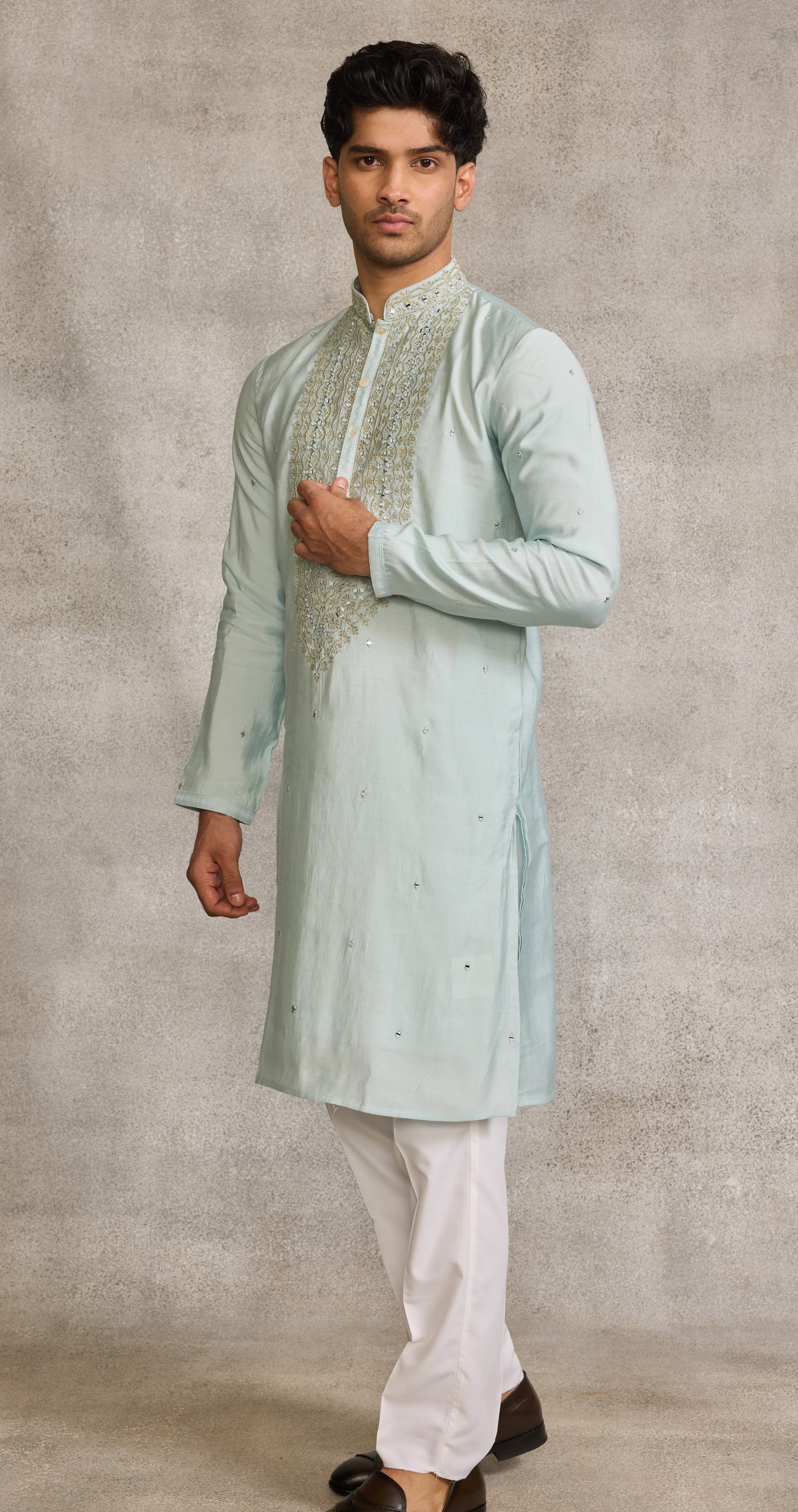 Sea Blue Colour Kurta Set(ME-MKUS_SSK 38)