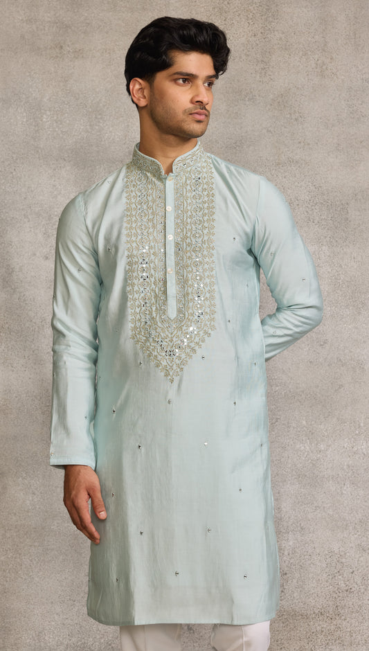 Sea Blue Colour Kurta Set(ME-MKUS_SSK 38)