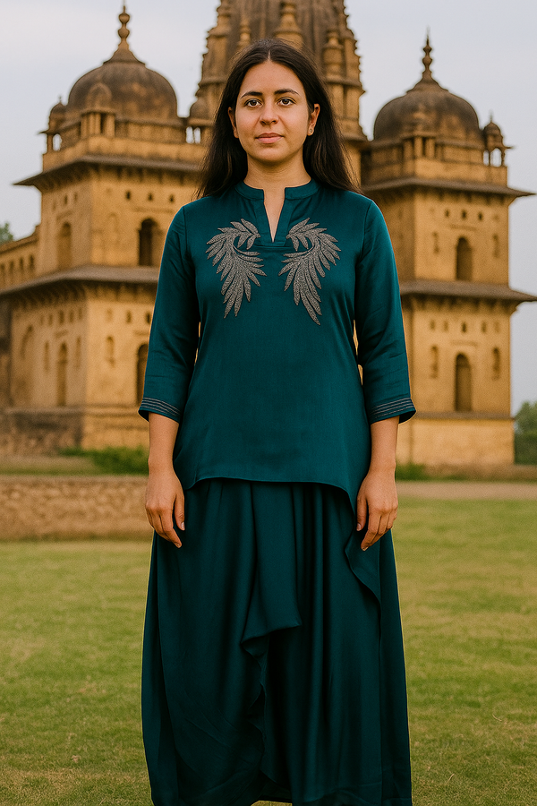 Green Colour Co-Ord Set(LC-WCOS_10301)