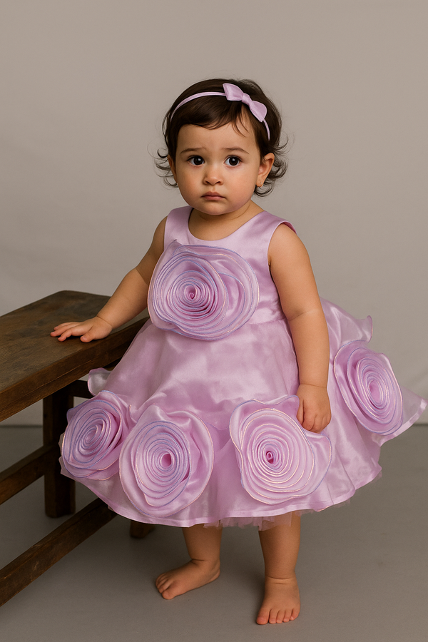 Lilac Colour Party Frock(GE-GFRP_423)