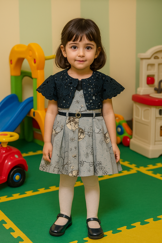 Grey Colour Party Frock(GE-GFRP_626)