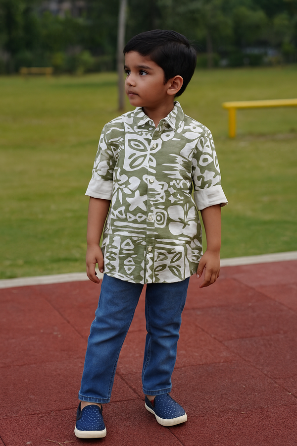 Olive Green Colour Shirt(BC-BSHC_56682)