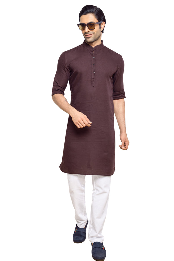 Brown Colour Casual Kurta(MC-MKUC_FEATURE-F)