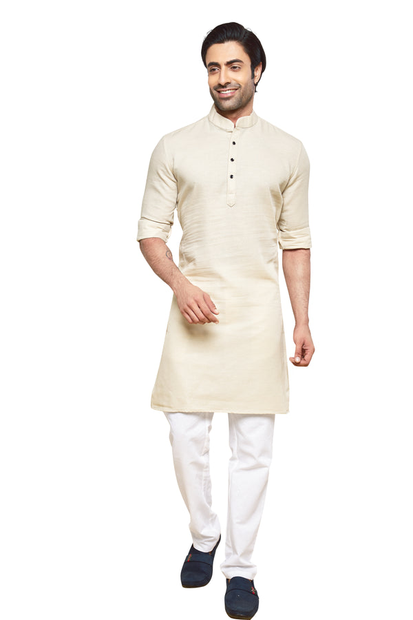 Cream Colour Casual Kurta(MC-MKUC_FEATURE-F)