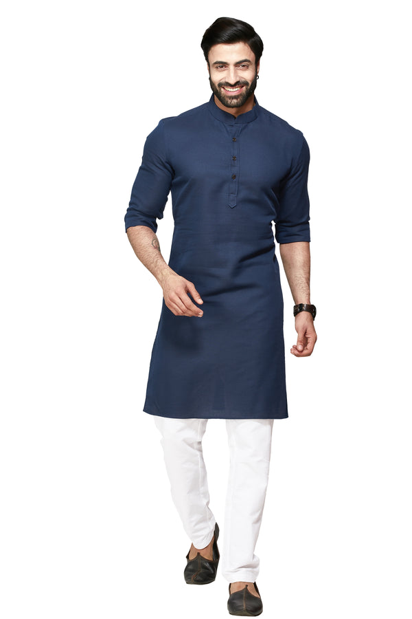 Navy Blue Colour Casual Kurta(MC-MKUC_FEATURE-F)