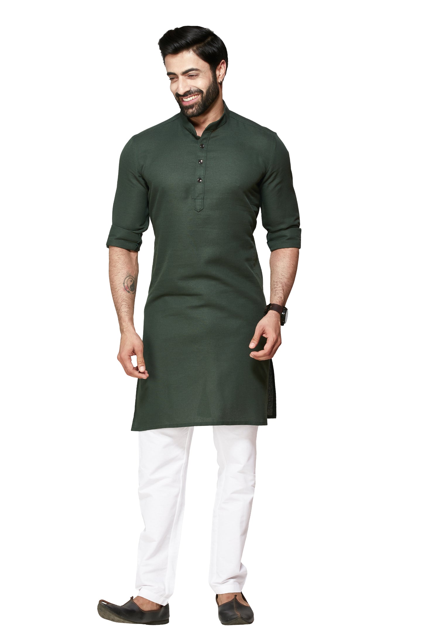 Olive Green Colour Kurta With Bottom(MC-MKUC_FEATURE-F)