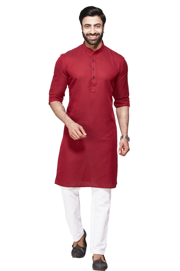 Wine Colour Casual Kurta(MC-MKUC_FEATURE-F)