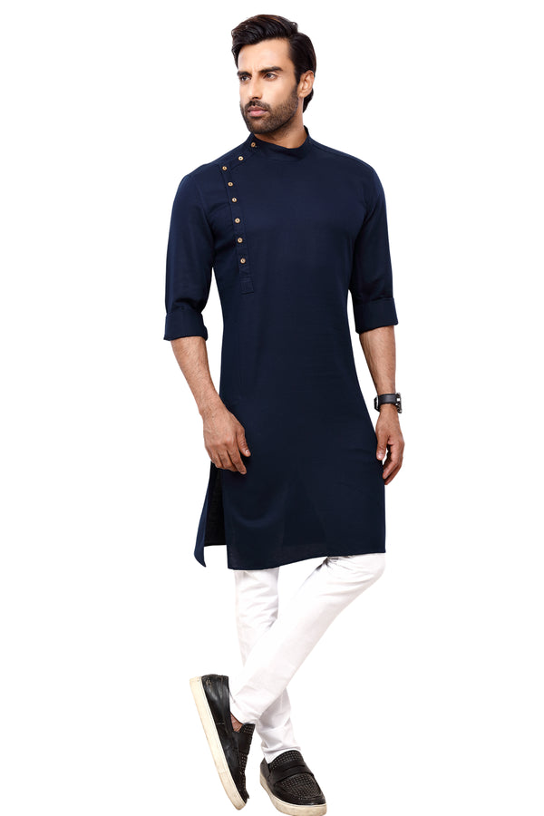 Navy Blue Colour Casual Kurta Set(MC-MKUC_FEATURE)