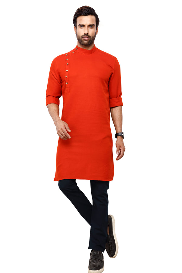 Orange Colour Casual Kurta(MC-MKUC_FEATURE)